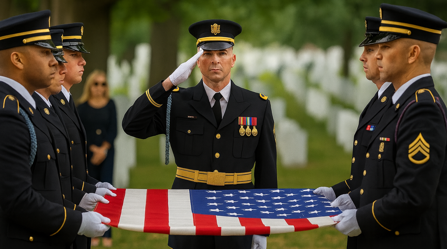 Home a solemn military fu